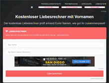Tablet Screenshot of liebesrechner-kostenlos.de